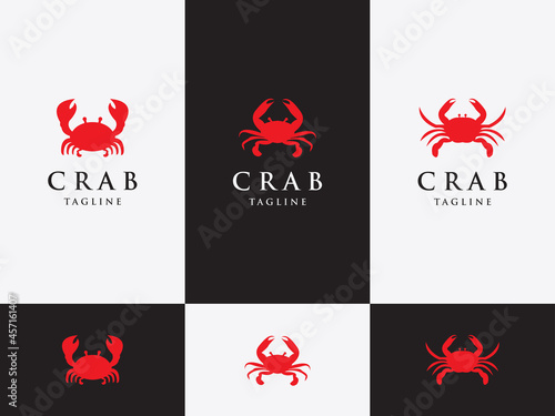 Vector Design Set Template, Emblem, Design Concept, crab with big claws.