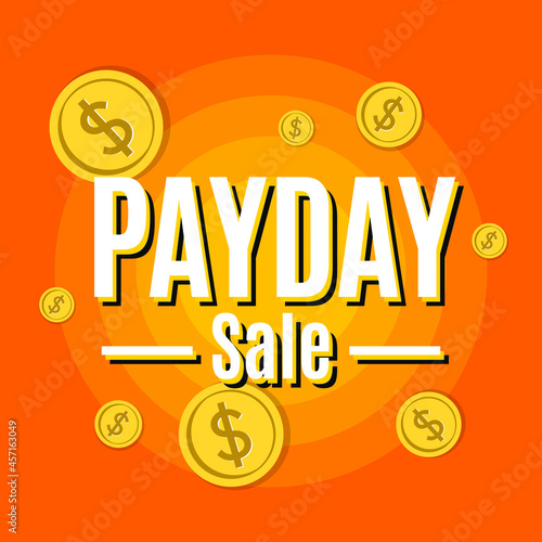 Payday sale shopping company web banner design vector