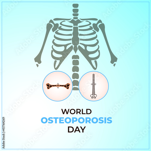 World Osteoporosis Day concept. October 20. Template for background, banner, card, poster. Vector illustration.