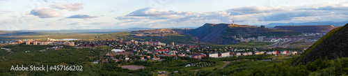 Panorama of Kiruna in the Summer