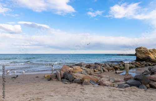 Landscapes of the Black Sea, Dzharylgach Islands and the Dnieper river.