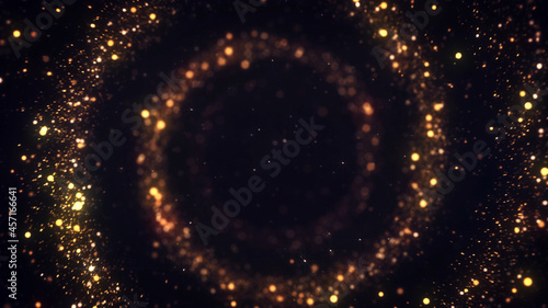 Gold Particles Background, floating gold particles background
