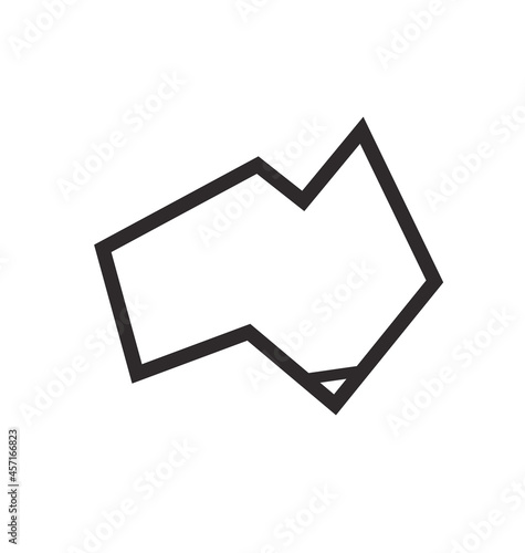 australia map simplified geometric square