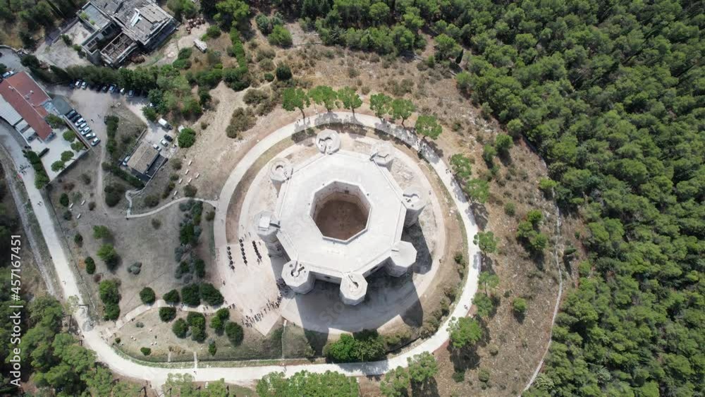 Castel del monte vista aerea, patrimonio unesco, puglia Castel del monte vista aerea, patrimonio unesco, puglia