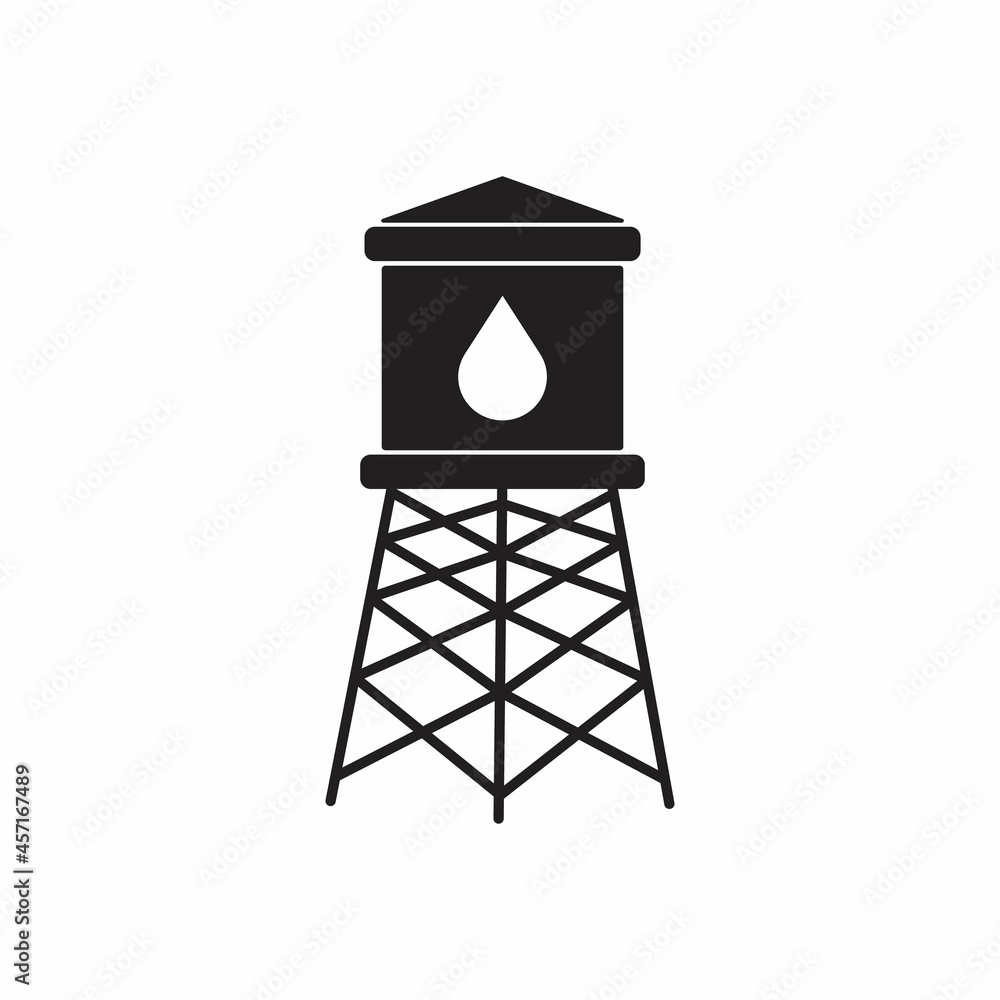Water Tower Simple modern icon design illustration Water Tower Simple modern icon design illustration