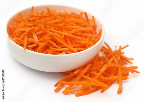 Sliced carrot in a bowl