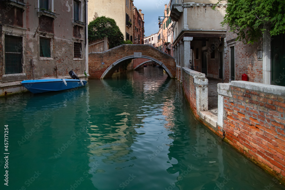 Cozy canal in Venice, Italy.