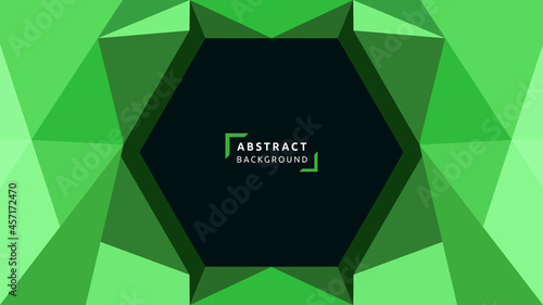 Green modern abstract background with polygonal shapes.