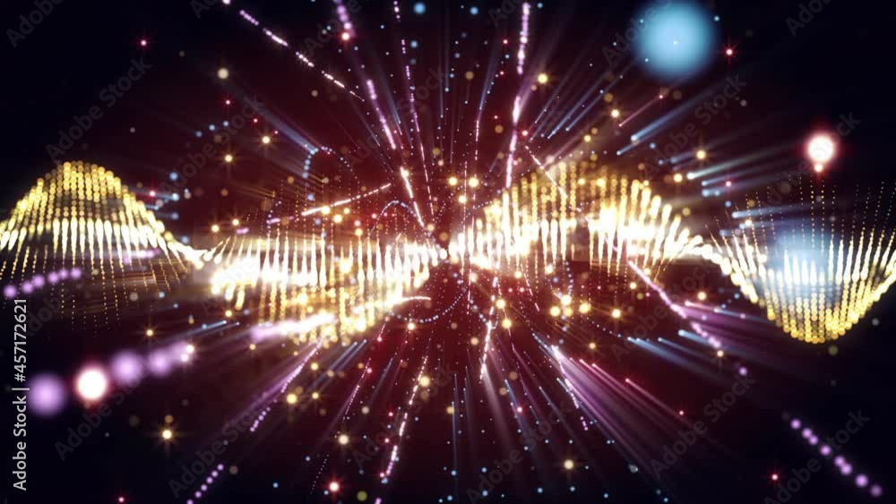 4K Abstract background animation shining particles, stardust, futuristic geometry object flowing in space loop 4K Abstract background animation shining particles, stardust, futuristic geometry object flowing in space loop