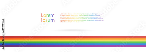 Vector flyer template. Rainbow background with copy space