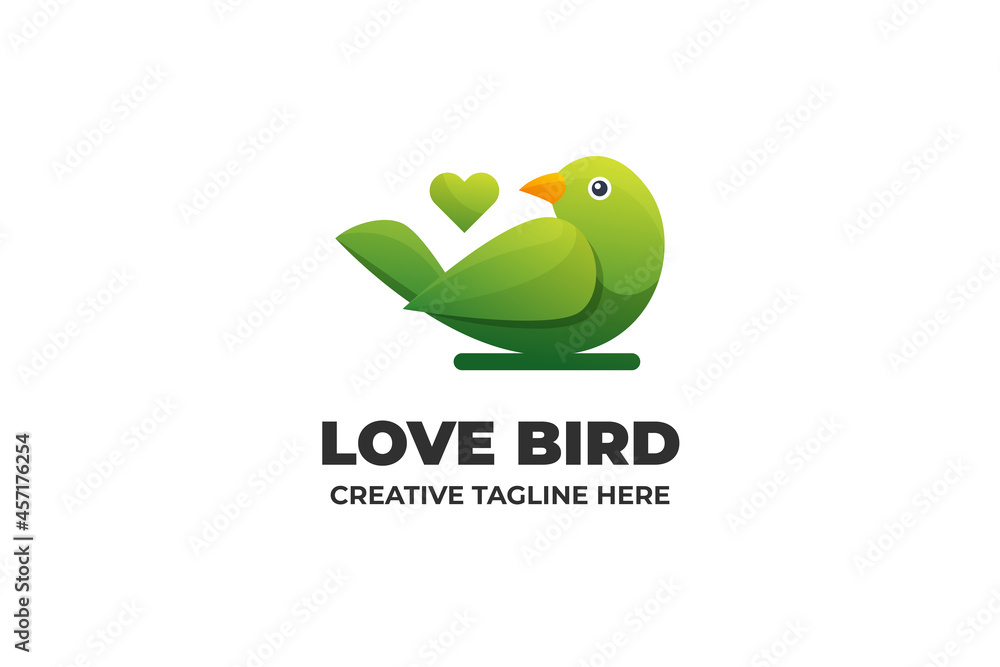 Love Bird Gradient Logo Business Love Bird Gradient Logo Business