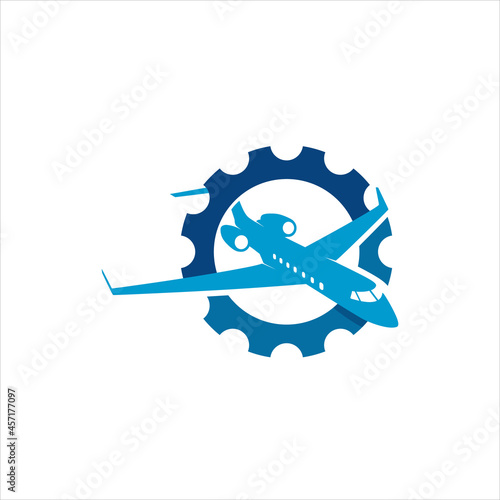 Air plane maintenance vector template