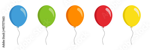 Set of colored balls. Illustration.