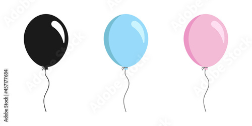 Set of colored balls. Illustration.