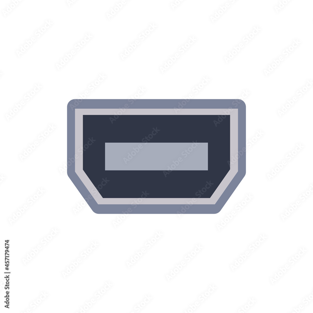 Thunderbolt pc universal connector icon. Vector graphic illustration of Port in flat style. Thunderbolt pc universal connector icon. Vector graphic illustration of Port in flat style.