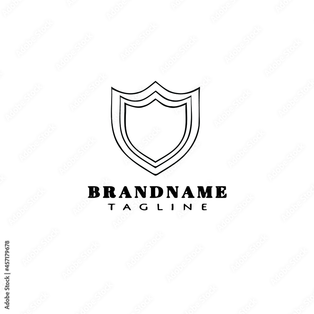 unique shield cartoon logo icon design black isolated vector illustration unique shield cartoon logo icon design black isolated vector illustration