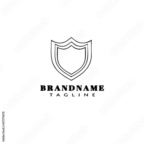 Free Download unique shield cartoon logo icon design black isolated vector illustration - GFXLoad