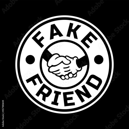 vector themed fake friend concept