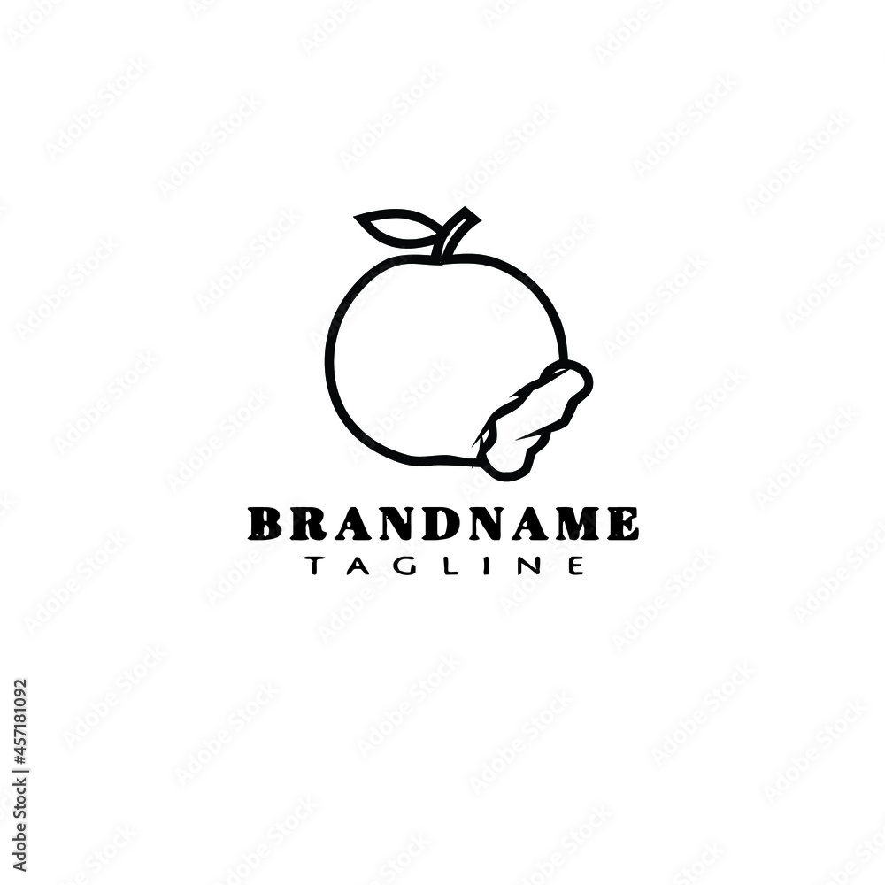 apple fruit logo icon design template vector illustration