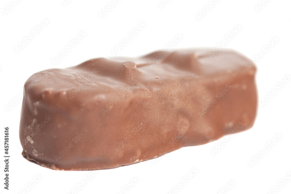 Chocolate bar with coconut isolated on white background Chocolate bar with coconut isolated on white background