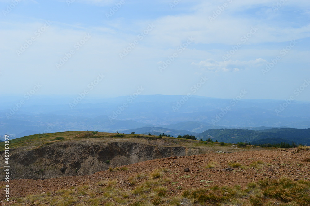 landscape on the mountain in summer