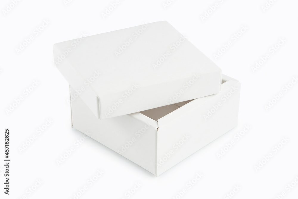 blank packaging white cardboard box for product design mockup isolated on white background with clipping white box container. template blank package. blank packaging white cardboard box for product design mockup isolated on white background with clipping white box container. template blank package.