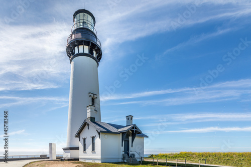 The historic Yaquina Head Lighthouse  Newport Oregon USA