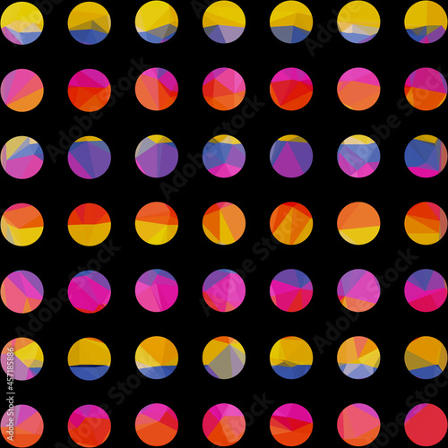 pattern with colorful dots, abstract background with geometric shaped decorative seamless texture, art template, graphic design illustration wallpaper