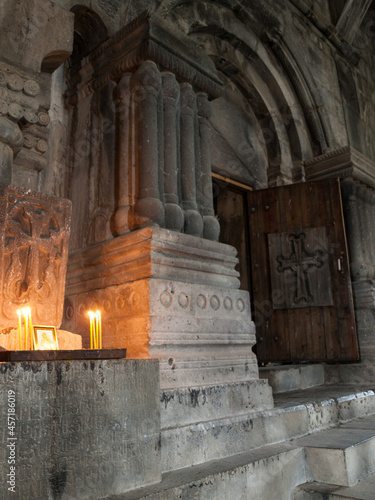 Entrance form the gavit to Surp Nishan church, Haghpat photo