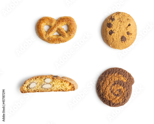 Various cookies. Sweet biscuits.