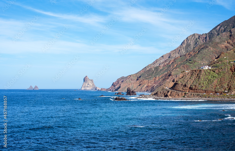 coastline in Benijo, Anaga, North Tenerife,