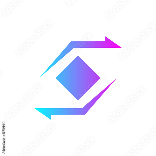 rotating arrow logo vector. toggle arrow logo vector