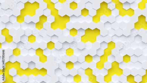 Geometric modern animated seamless looping abstract background. 3d render design element, creative motion graphics, moving geometrical pattern