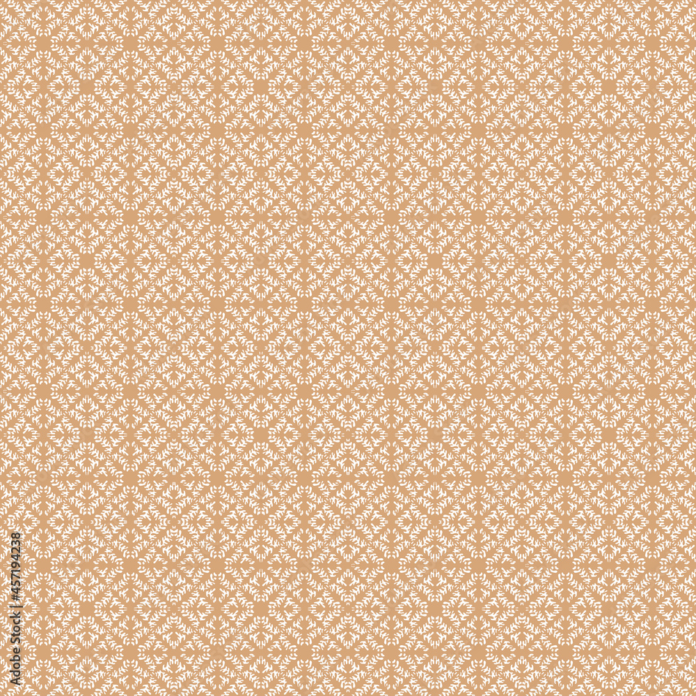 Abstract white and brown background with floral hand drawn element. Geometric seamless pattern for wallpaper, web page, textures, fabric, textile. Decorative vector illustration Abstract white and brown background with floral hand drawn element. Geometric seamless pattern for wallpaper, web page, textures, fabric, textile. Decorative vector illustration