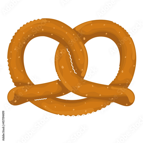 Isolated colored brown pretzel image