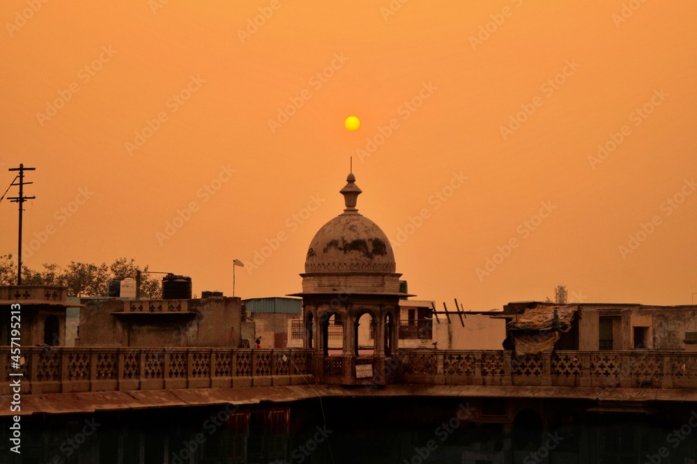 Sunset from Spice Market, Old Delhi