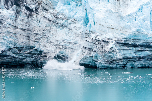 Ice calving on the Margerie Glacier, Glacier Bay National Park, Alaska