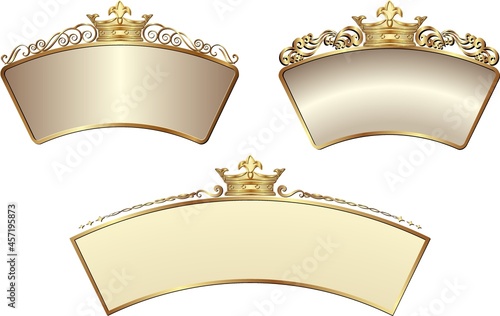 set of golden royal frames