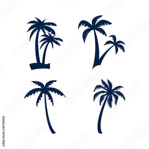 Palm tree icon logo company. isolated on white background.