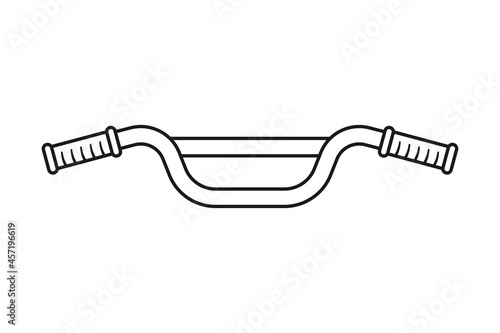 Bike or bicycle handlebars for biking concept in vector icon