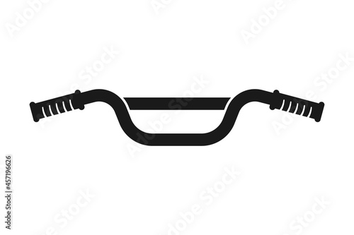 Bike or bicycle handlebars for biking concept in vector icon