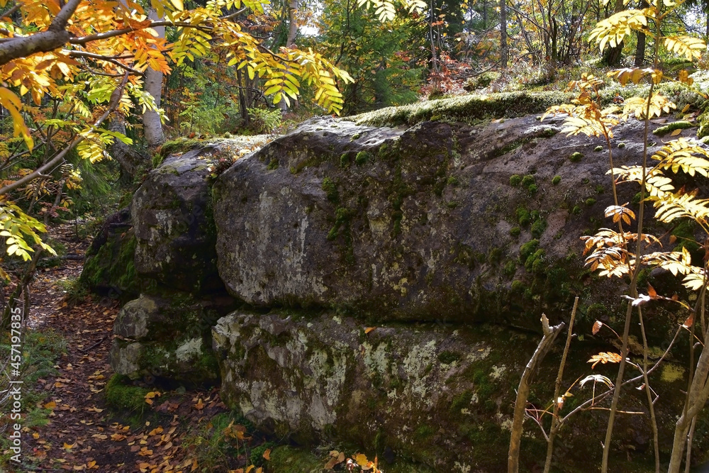 Laying of megalithic blocks in the Kamenny Gorod tract (Devil's settlement) Laying of megalithic blocks in the Kamenny Gorod tract (Devil's settlement)
