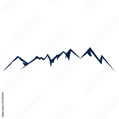 Mountain icon flat vector simple isolated illustration signage template design trendy.