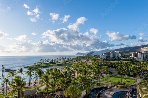 Scenic panoramic west Oahu vista  Hawaii