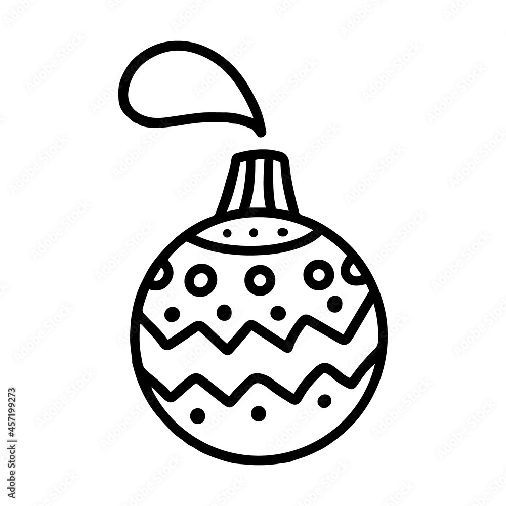 Christmas tree to. illustration in doodle style Christmas tree to. illustration in doodle style