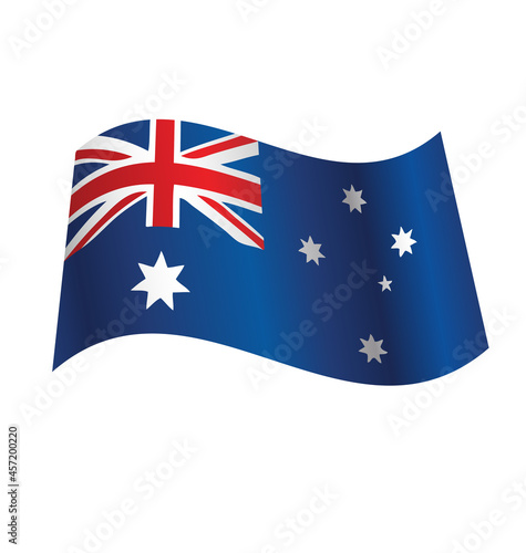 flying australian flag