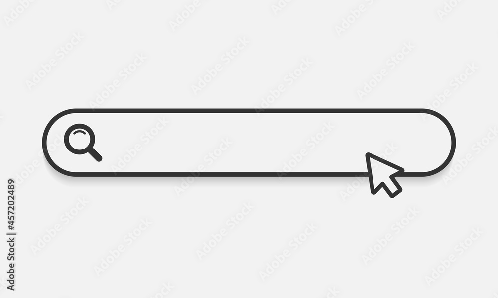 Search bar, search boxes with shadow on white background - stock vector. Search bar, search boxes with shadow on white background - stock vector.