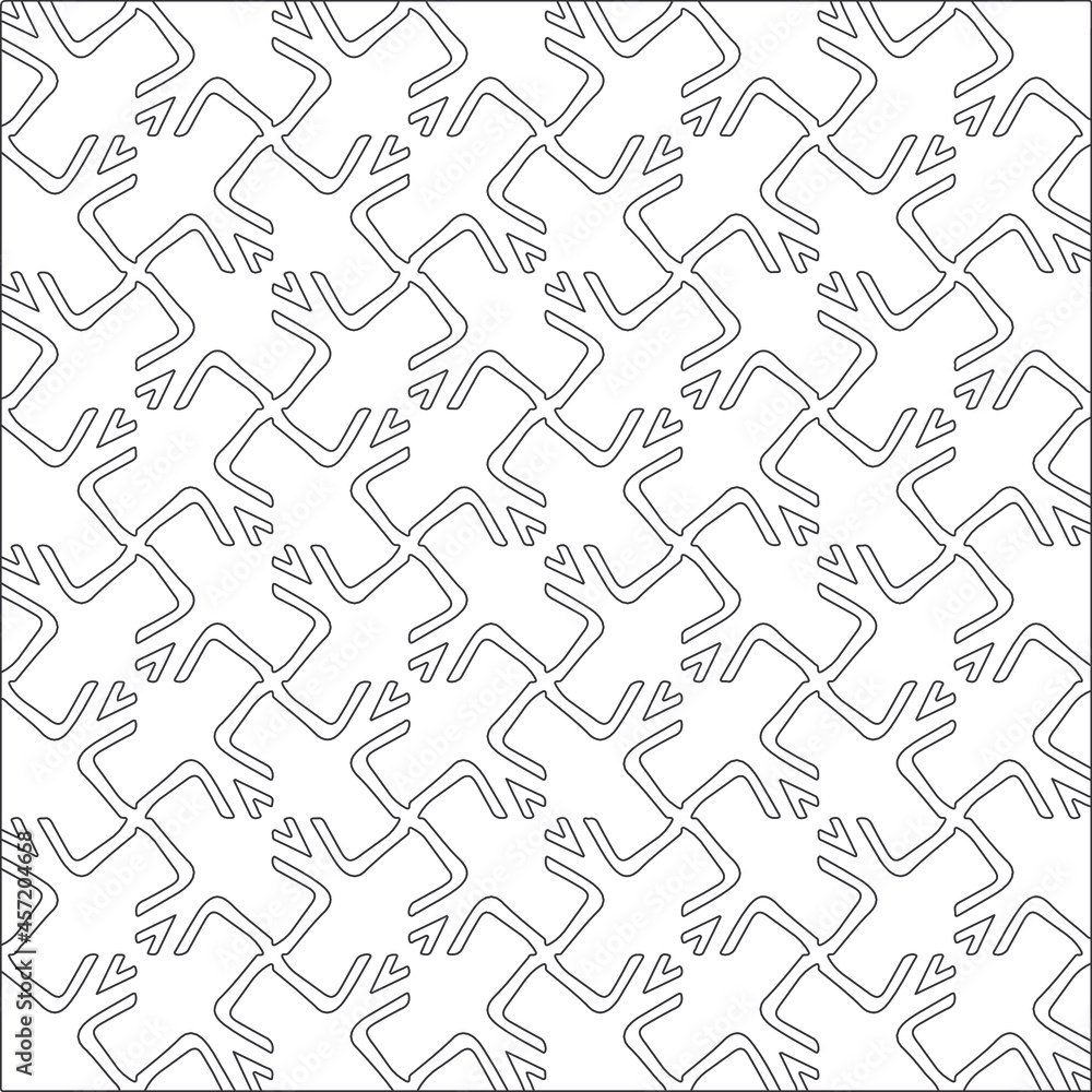 Vector pattern with symmetrical elements . Repeating geometric tiles from striped elements. black patterns. Vector pattern with symmetrical elements . Repeating geometric tiles from striped elements. black patterns.