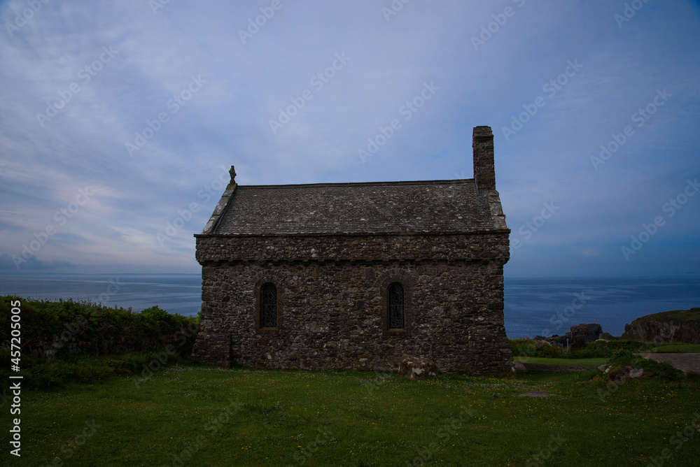 The chapel of St Non. Located on the coast near St. Davids, Pembrokeshire, West Wales. The chapel of St Non. Located on the coast near St. Davids, Pembrokeshire, West Wales.