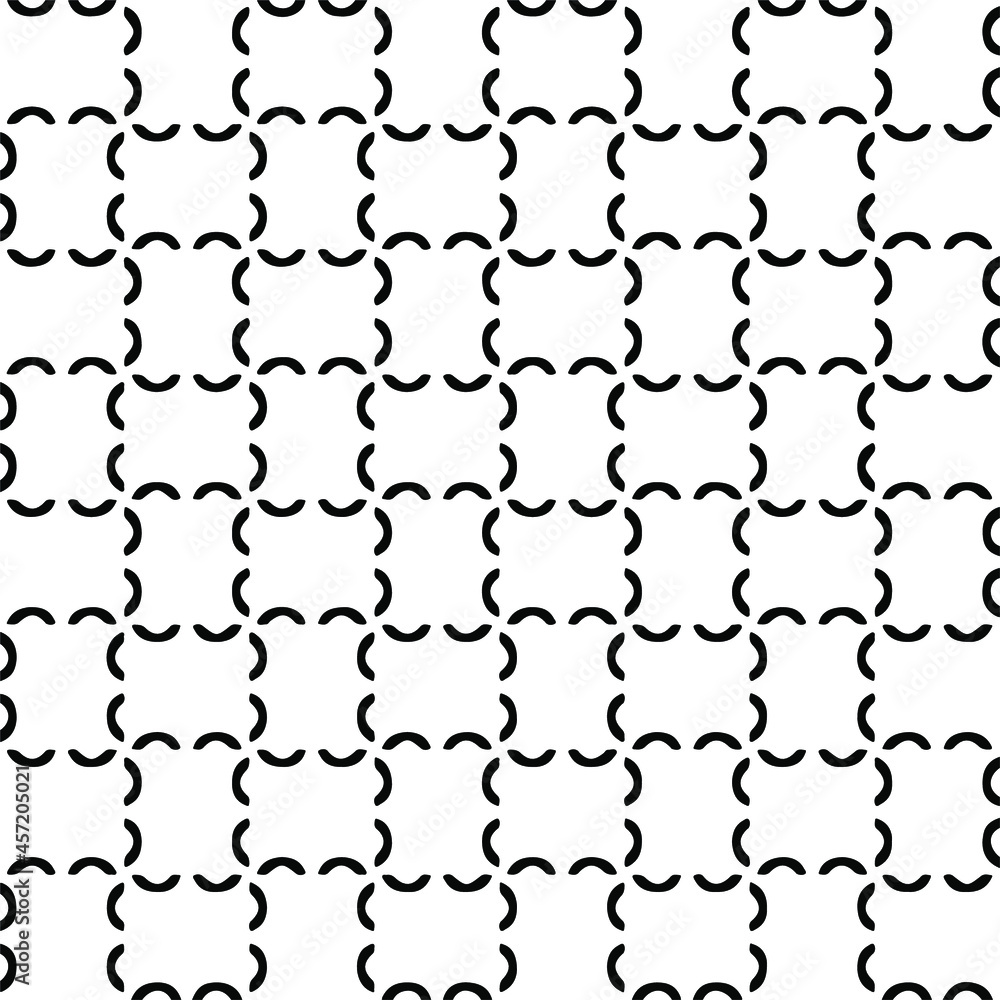 Fototapeta premium Seamless vector pattern in geometric ornamental style. Black pattern. 